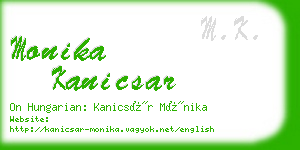 monika kanicsar business card